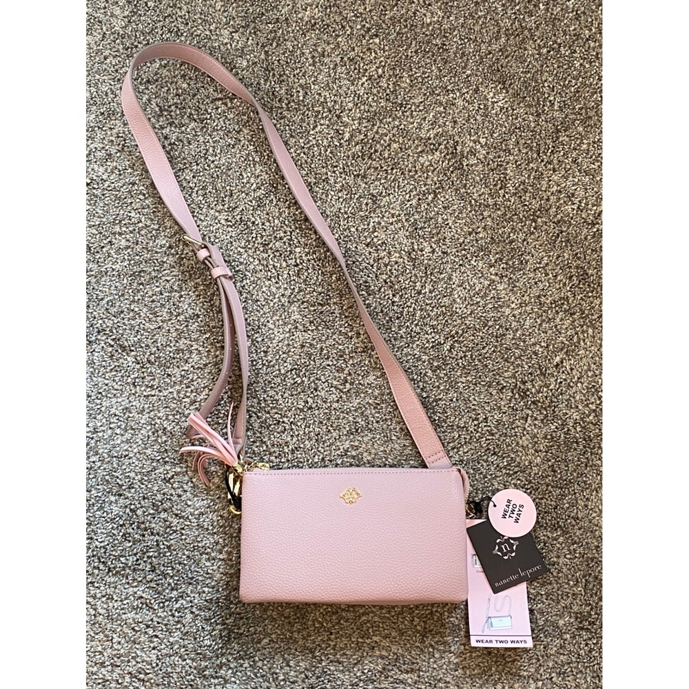 Nanette Lepore Hazele Crossbody Wristlet Bag Demure Pink 28924367 NWT